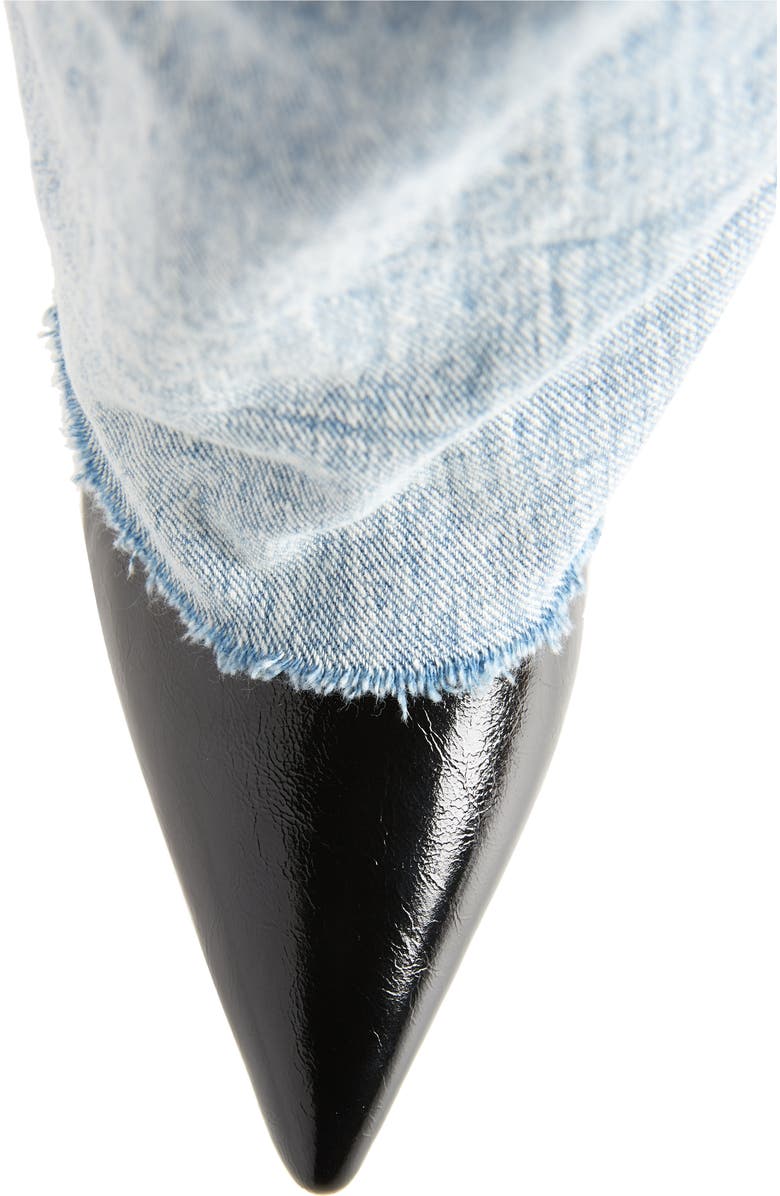 AZALEA WANG Appealing Pointed Toe Denim Pump, Alternate, color,