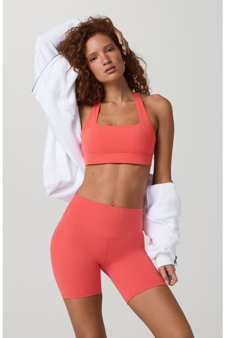 Daily Form Sports Bra, Alternate, color, BRIGHT CORAL