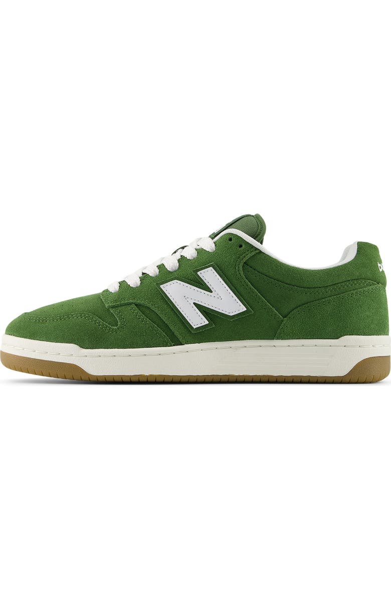 New Balance 480 Basketball Sneaker, Alternate, color, Dark Olive/ White