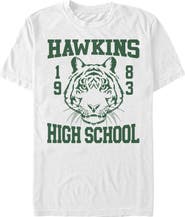 Stranger Things Men's Stranger Things Hawkins High School Tiger 1983 Graphic T-Shirt