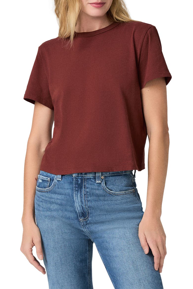 Rhodes Cotton Crewneck T-Shirt, Main, color, GARNET