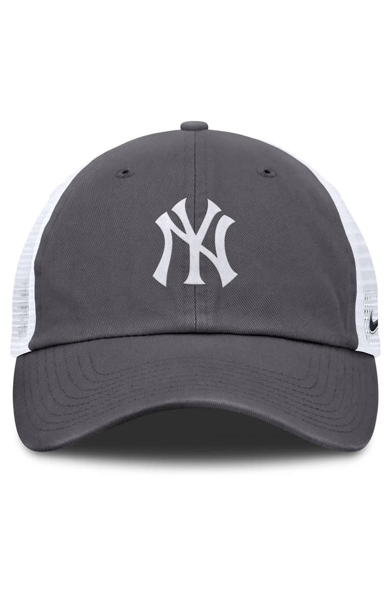 Nike Men's Nike Gray New York Yankees Adjustable Trucker Hat, Alternate, color, 