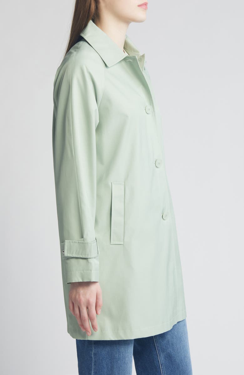 Via Spiga Balmacain Water Repellent Cotton Blend Coat, Alternate, color, Pistachio