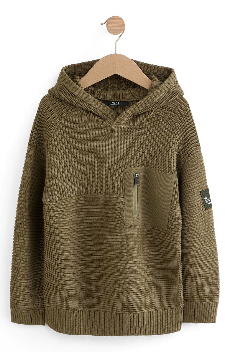 NEXT Kids' Sweater Hoodie, Main, color, Green