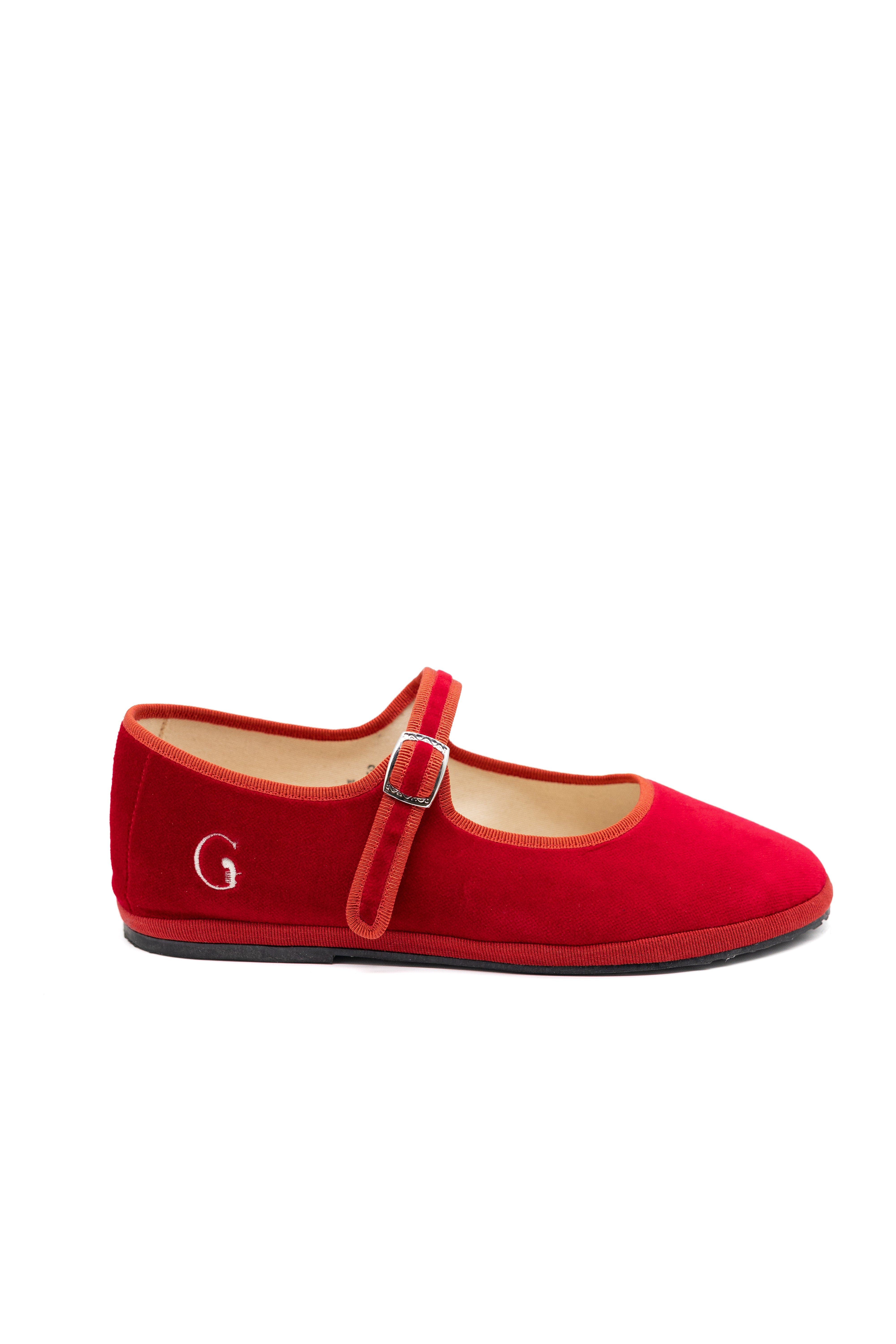 Mary Jane Ballet Flats, Alternate, color, Opera Red