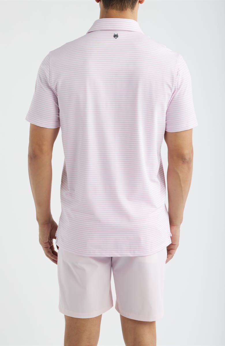 Greyson Quogue Stripe Performance Golf Polo, Alternate, color, Sunrise/ Arctic