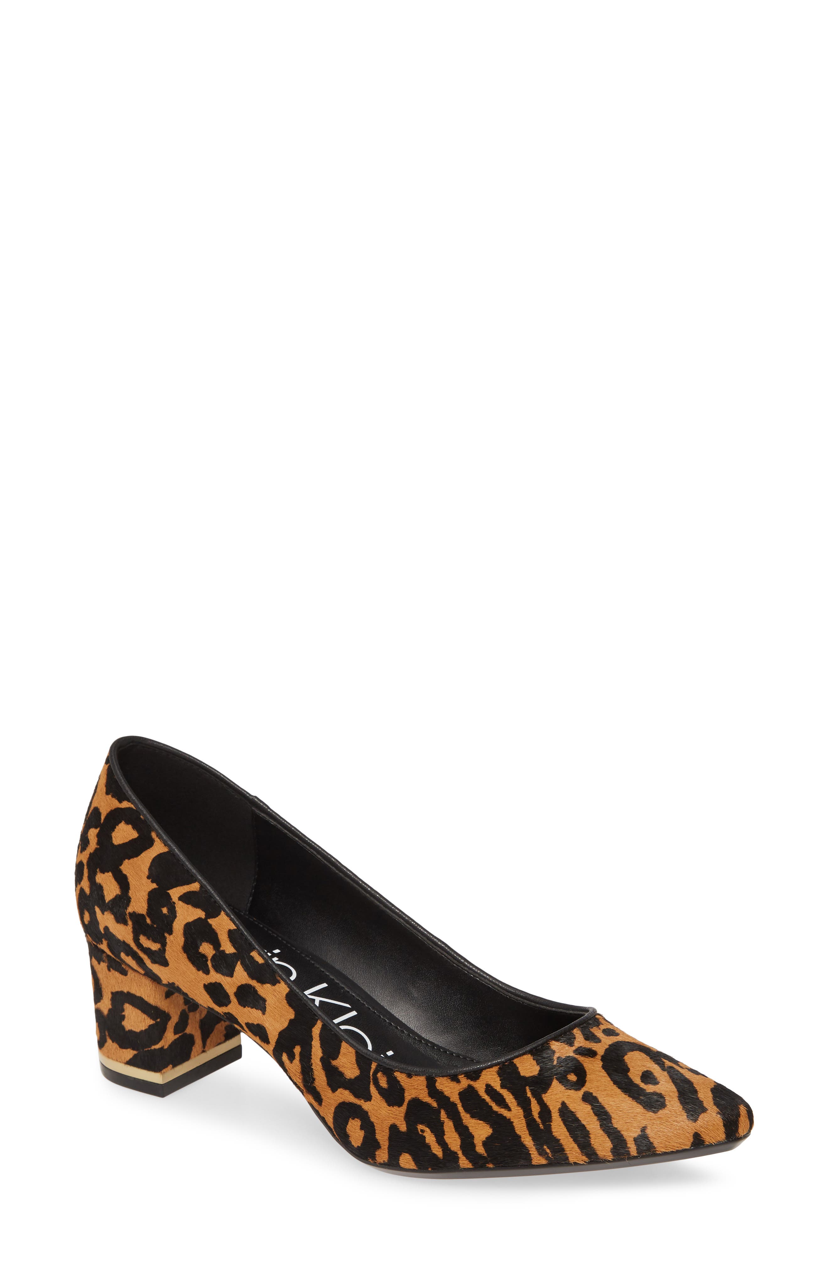 Nita Pointy Toe Genuine Calf Hair Pump, Main, color, ANIMAL PRINT CALF HAIR