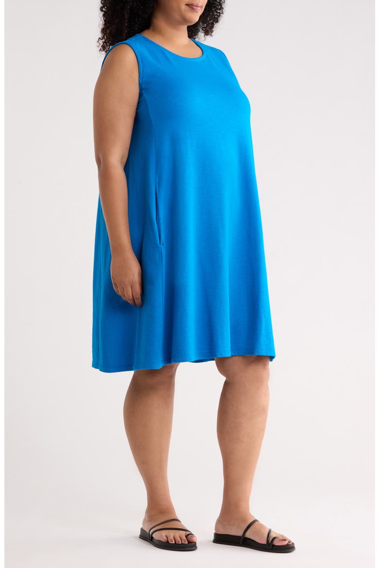 Sleeveless Organic Cotton A-Line Dress, Alternate, color, IBIZA
