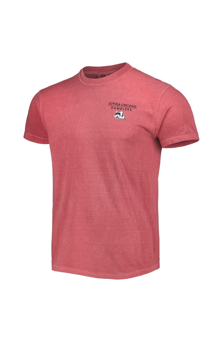 IMAGE ONE Men's Orange Loyola Chicago Ramblers Landscape Shield T-Shirt, Alternate, color, Maroon