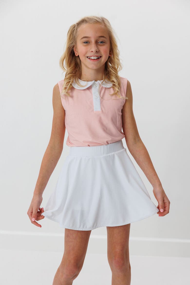 Girls Twirly Skort, Alternate, color, White