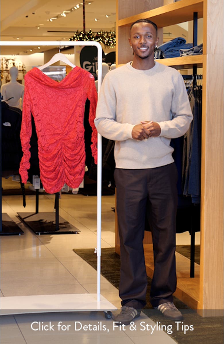 Montana Long Sleeve Lace Body-Con Minidress, sales video thumbnail