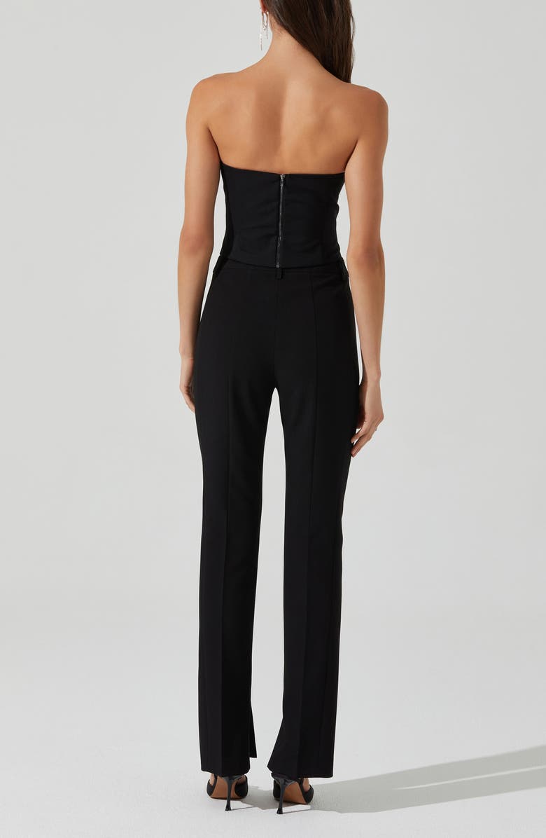 ASTR the Label Amell Embellished Trim Strapless Top, Alternate, color, Black