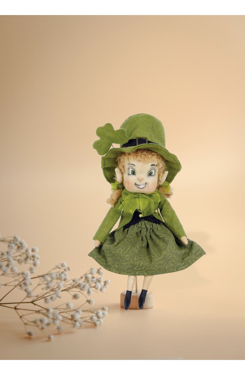 Gallerie II St. Patricks Leprechaun Figurine, Alternate, color, Green