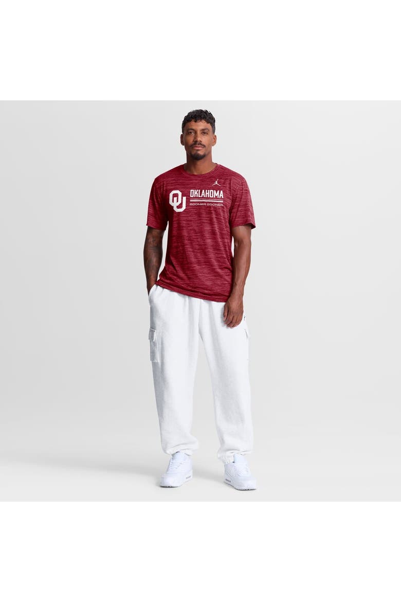Men's Jordan Brand Crimson Oklahoma Sooners Sideline Velocity Dri-FIT T-Shirt, Alternate, color, Crimson