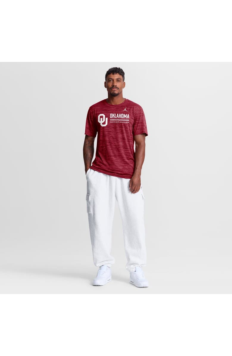 Jordan Brand Men's Jordan Brand Crimson Oklahoma Sooners Sideline Velocity Dri-FIT T-Shirt, Alternate, color, Crimson