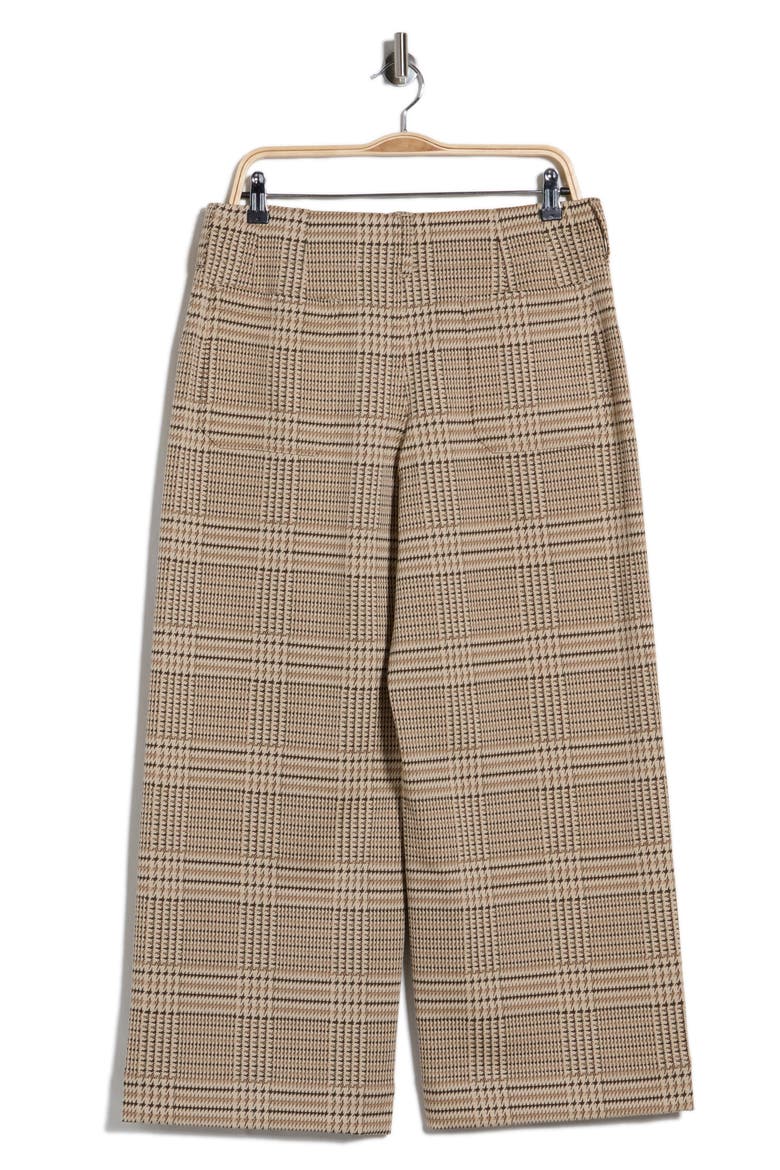 Houndstooth Print Pants, Alternate, color, BEIGE/ BROWN IVORY HOUNDSTOOTH