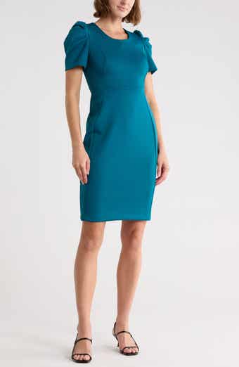 Calvin Klein Short Sleeve Scuba Sheath Dress