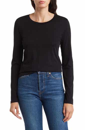Nordstrom Crewneck Long Sleeve Pima Cotton T-Shirt