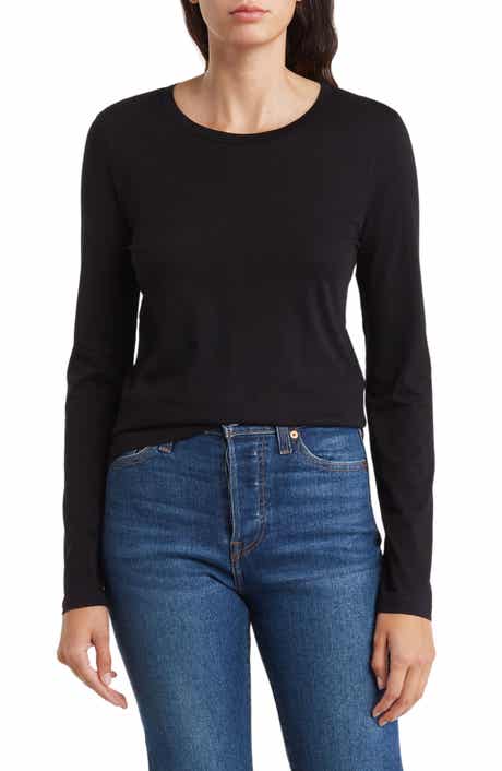 Nordstrom Crewneck Long Sleeve Pima Cotton T-Shirt