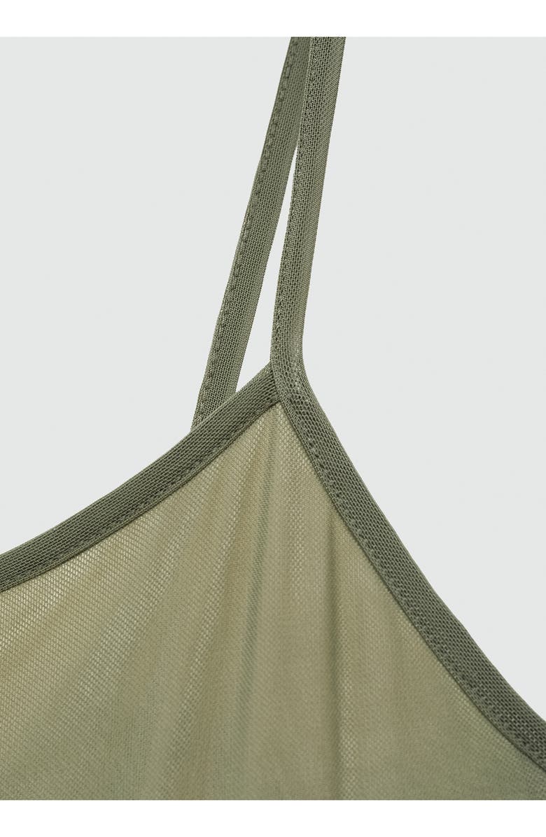 MANGO Moss Seamed Mesh Maxi Dress, Alternate, color, 