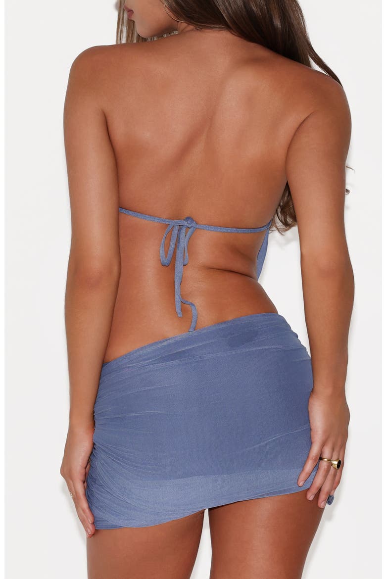 Evanna Halter Minidress, Alternate, color, SLATE BLUE