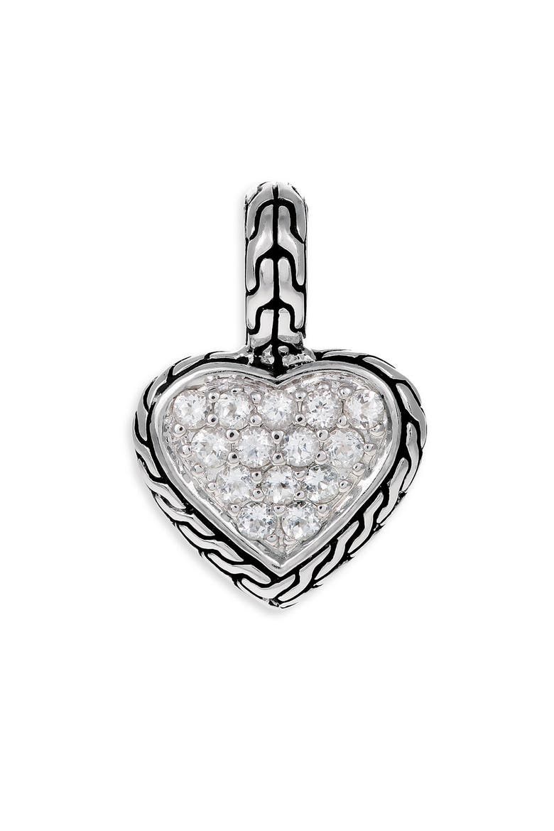 'Chain' Heart Charm, Alternate, color, WHITE