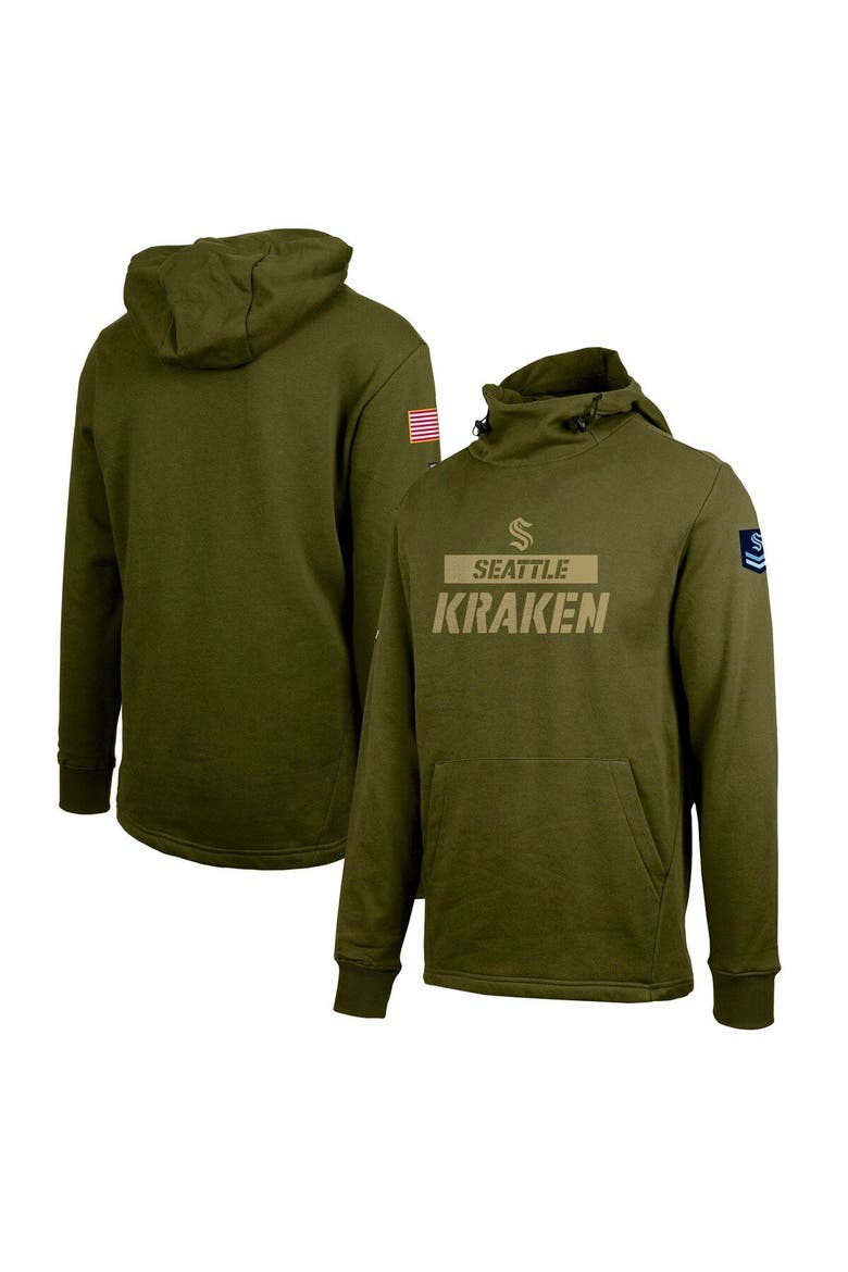 Men's Levelwear Green Seattle Kraken Delta Shift Pullover Hoodie, Alternate, color, Green
