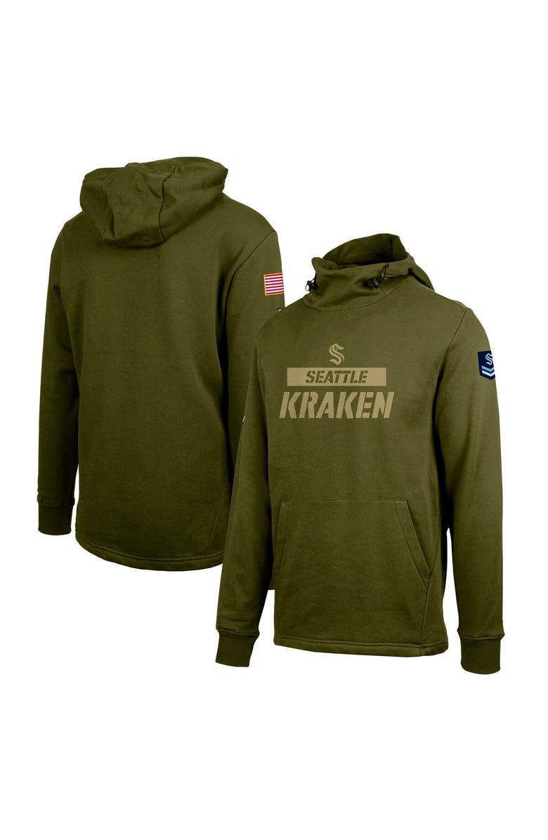 LEVELWEAR Men's Levelwear Green Seattle Kraken Delta Shift Pullover Hoodie, Alternate, color, 