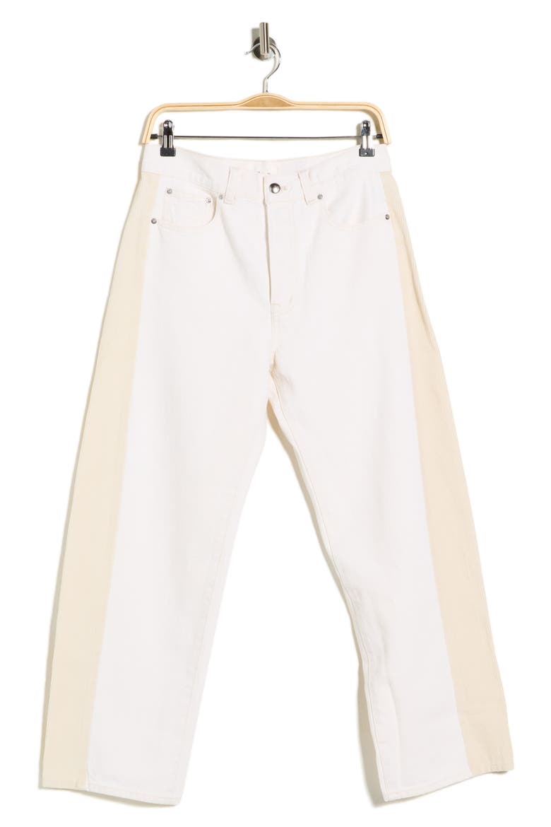Pieced Barrel Leg Jeans, Alternate, color, VINTAGE CANVAS