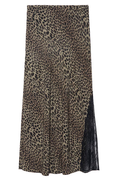 Zadig & Voltaire Womens Leaves Jayla Leopard-print Woven Midi Skirt In Brown