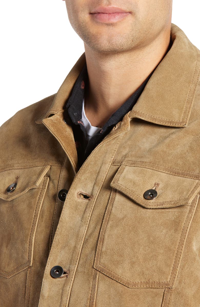Treasure & Bond Suede Trucker Jacket, Alternate, color,