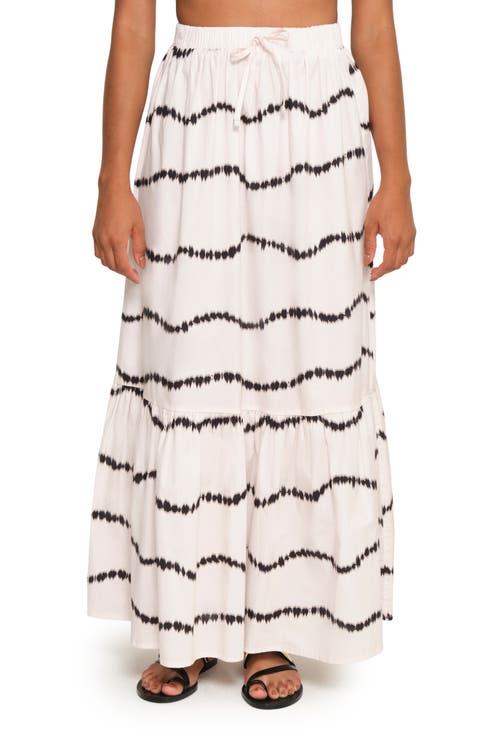 Crustacean Stretch Cotton Maxi Skirt
