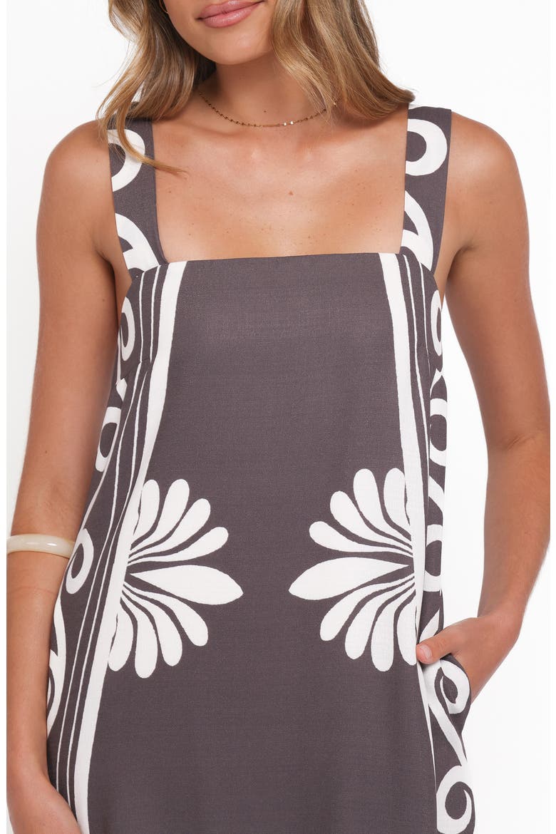Valeria Print Maxi Dress, Alternate, color, ESPRESSO