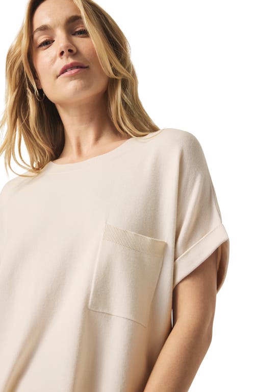 Splendid Veronica Short Sleeve Sweater In Moonstone
