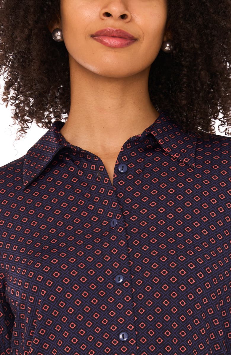 Halogen<sup>®</sup> Print Button-Up Shirt, Alternate, color, Mauvewood