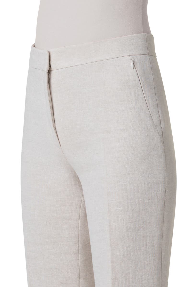 Akris Carl Twisted Linen Blend Double Face Pants, Alternate, color, Greige
