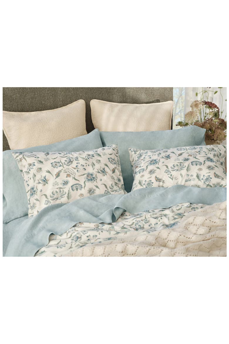 Viola Print Organic Cotton Sham, Alternate, color, UNDYED/ CERULEAN