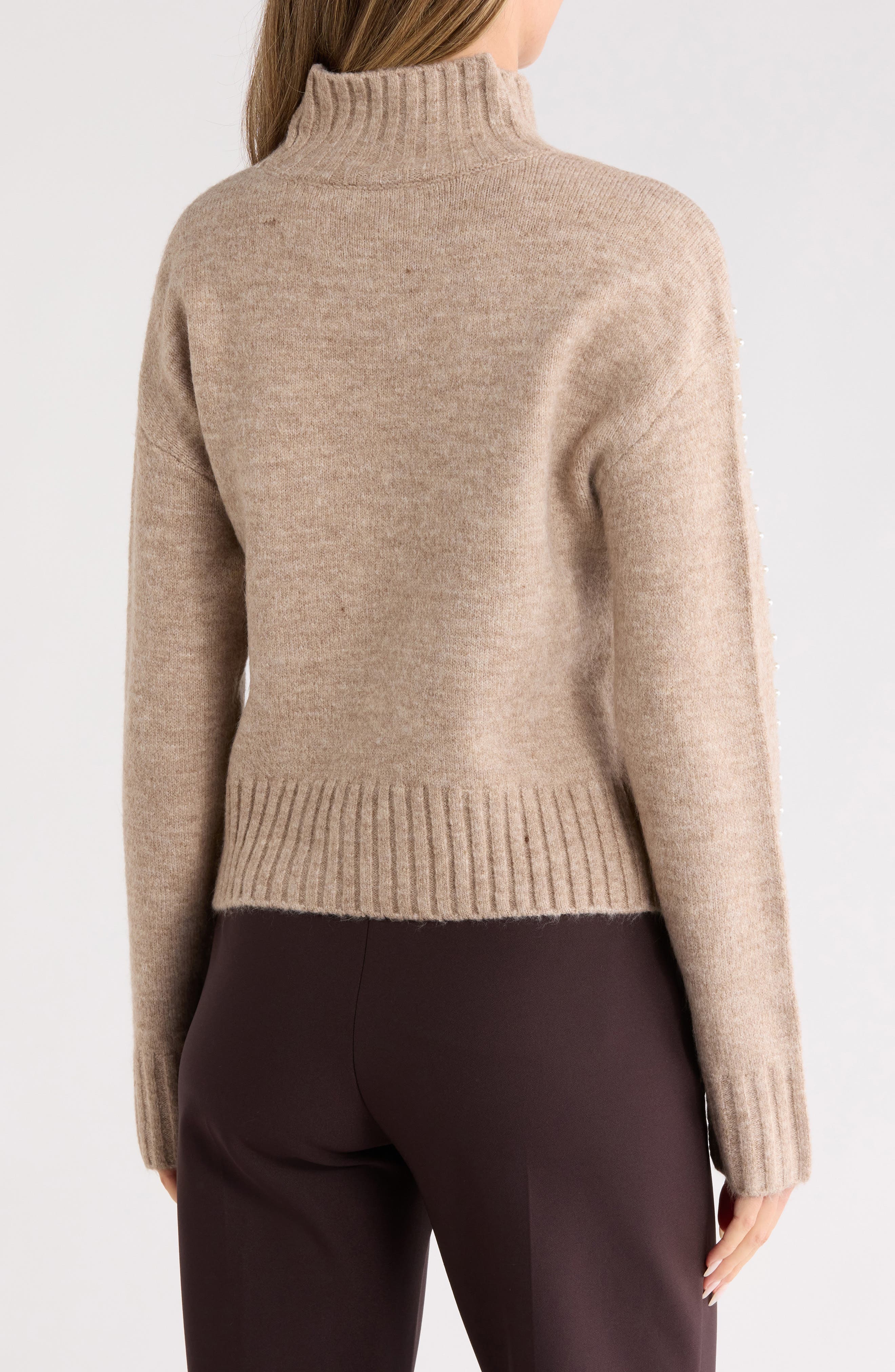 Pearly Studded Crop Sweater - image 2