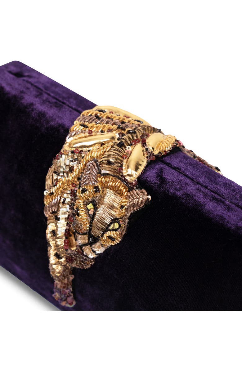 Simitri Velvet Rakaa Clutch, Alternate, color,