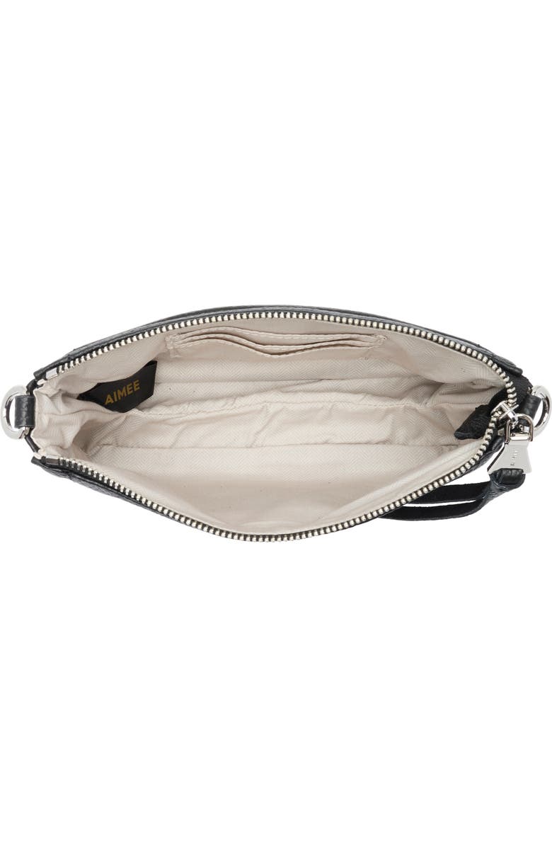 AIMEE Madrid Leather Crossbody Bag, Alternate, color, Black/Black