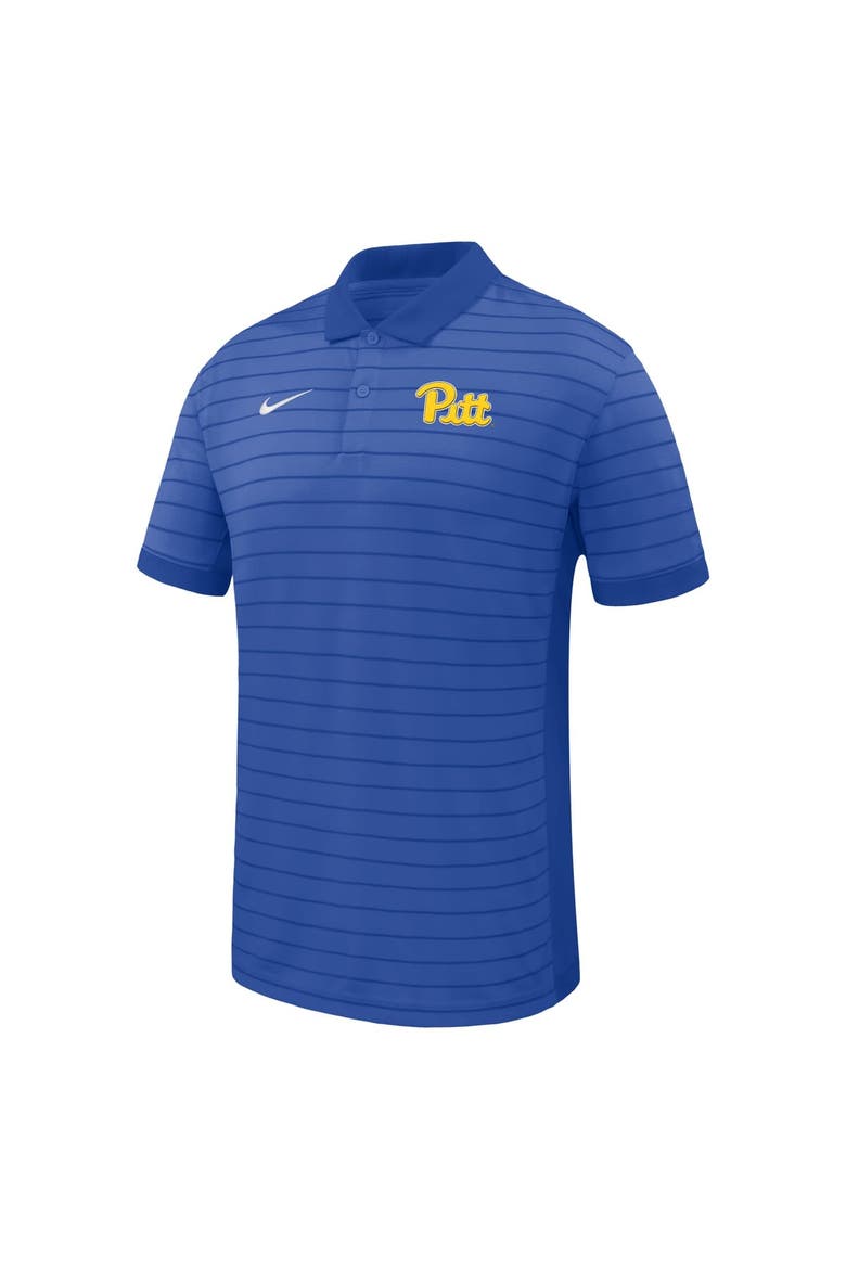 Men's Nike Royal Pitt Panthers 2025 Early Season Coaches Sideline Victory Stripe Performance Polo, Alternate, color, Royal