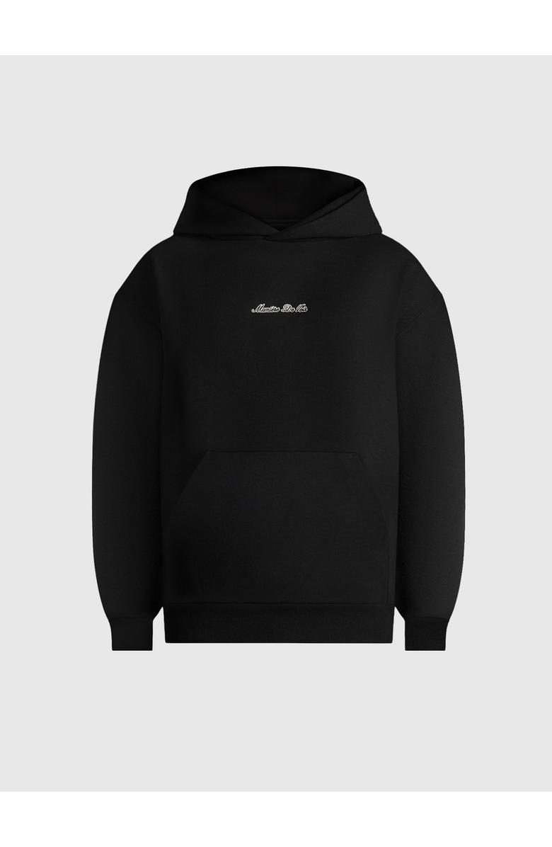 Manière De Voir Unisex Signature Relaxed Fit Hoodie, Main, color, Black