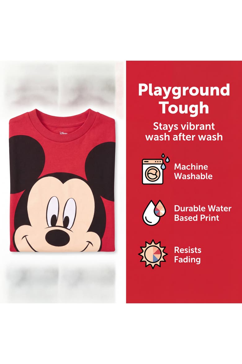 Mickey Mouse Short Sleeve T-Shirt, Alternate, color, Bright Red Mickey