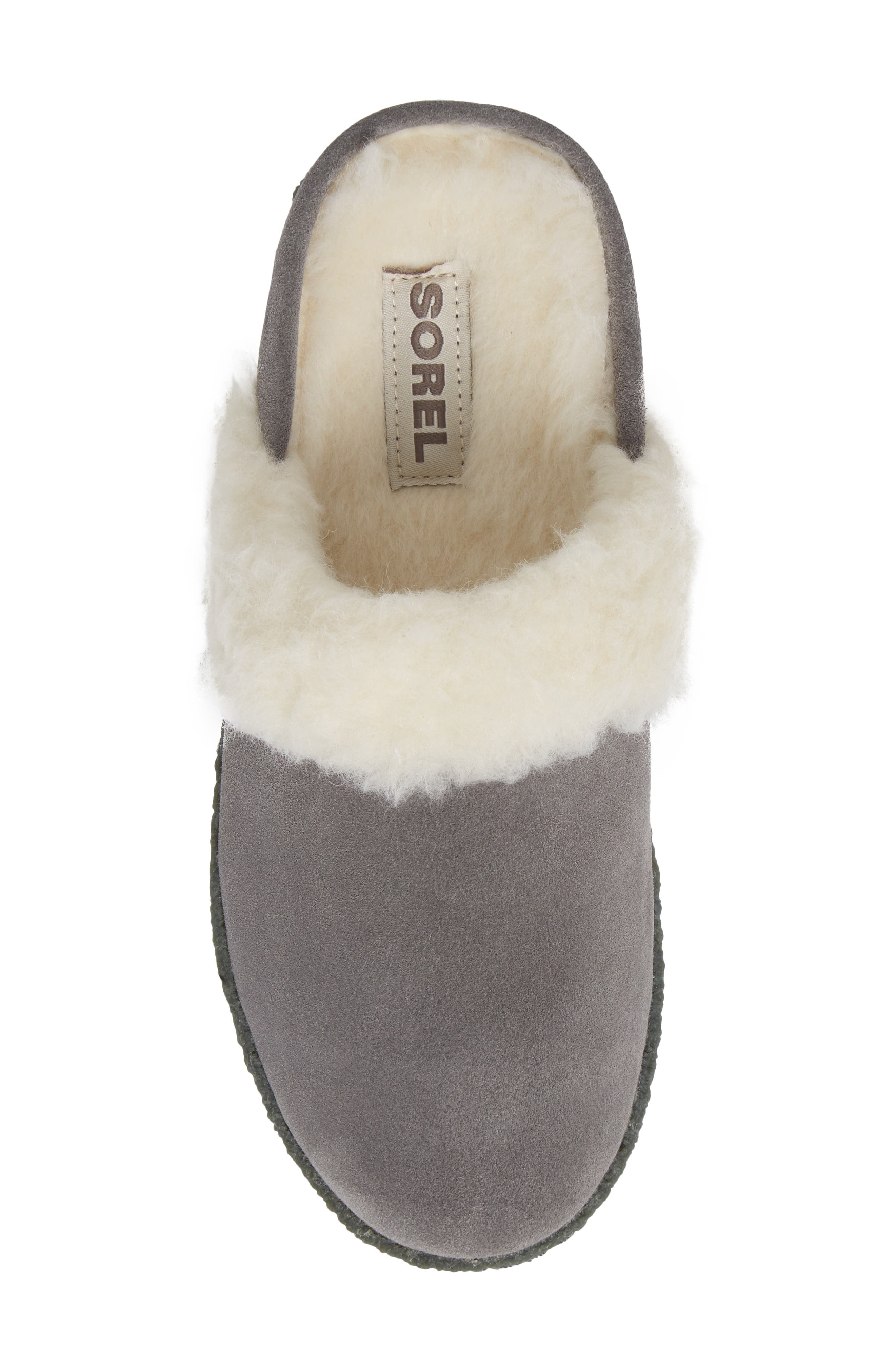 SOREL Nakiska II Faux Shearling Lined Slide Slipper, Alternate, color, Quarry Grill