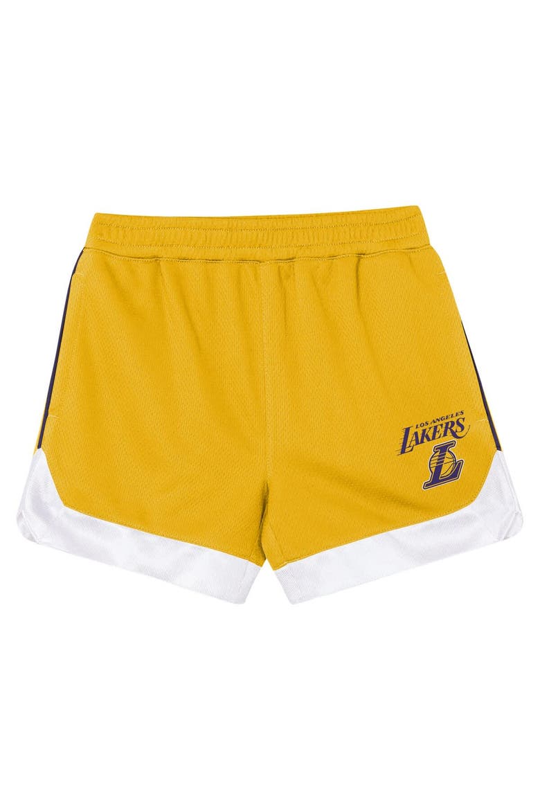 Preschool Outerstuff  Gold Los Angeles Lakers Home Plate T-Shirt & Shorts Set, Alternate, color, Gold