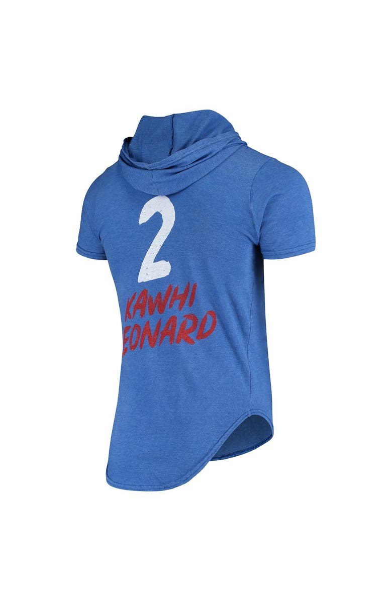 FANATICS Men's Fanatics Branded Kawhi Leonard Heathered Royal LA Clippers Hoodie Tri-Blend T-Shirt, Alternate, color, 