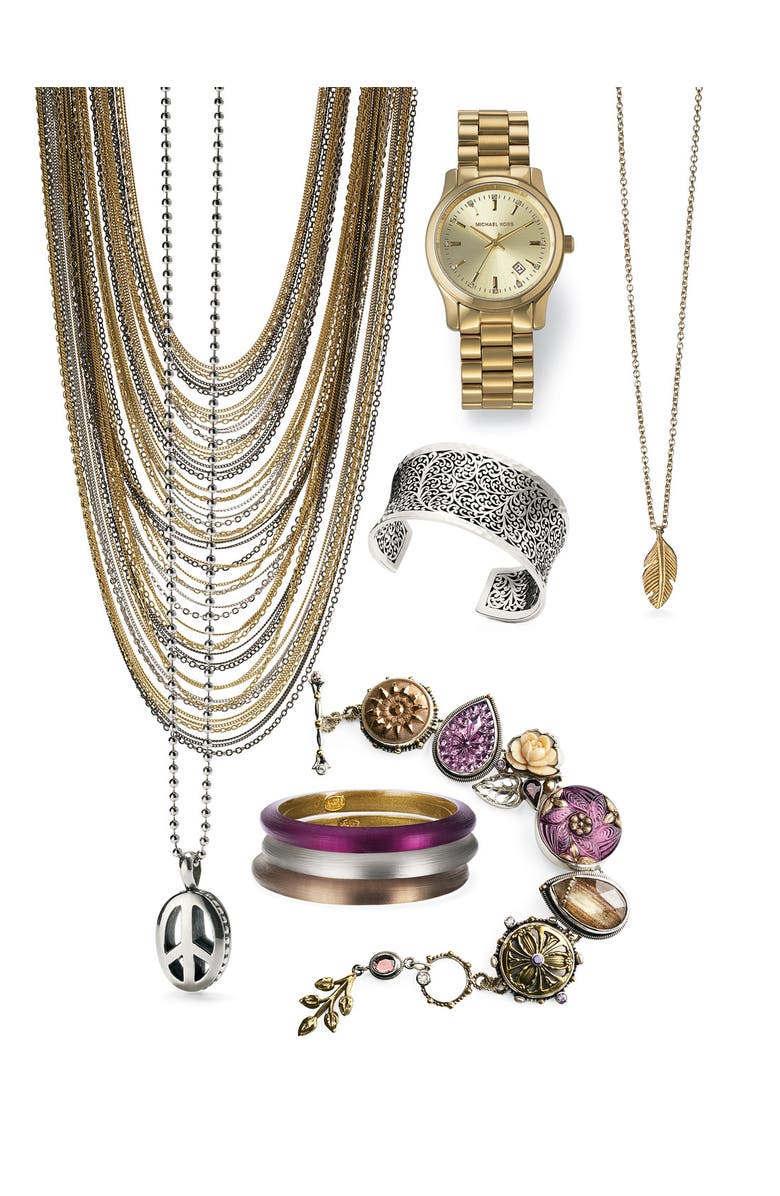 Cara Couture Multistrand Chain Necklace, Alternate, color, 