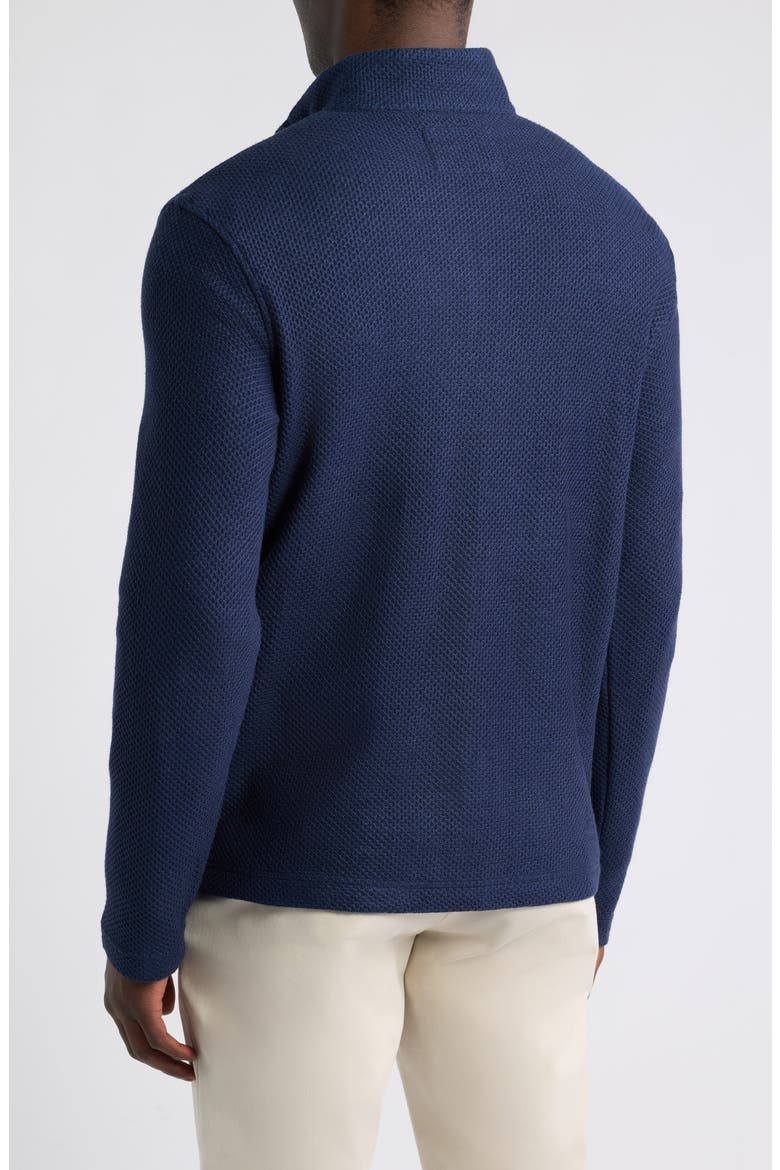 Dalton Mélange Quarter Zip Pullover, Alternate, color, NAVY