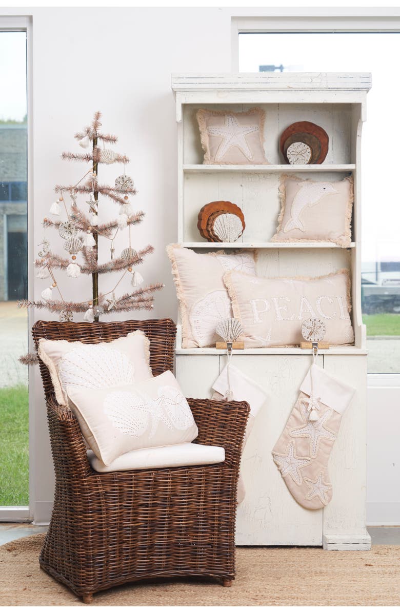 C&F Home Gold Coast Peace Throw Pillow, 14" x 22", Alternate, color, Beige