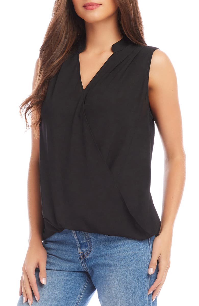Karen Kane Drape Front Sleeveless Top, Alternate, color, 